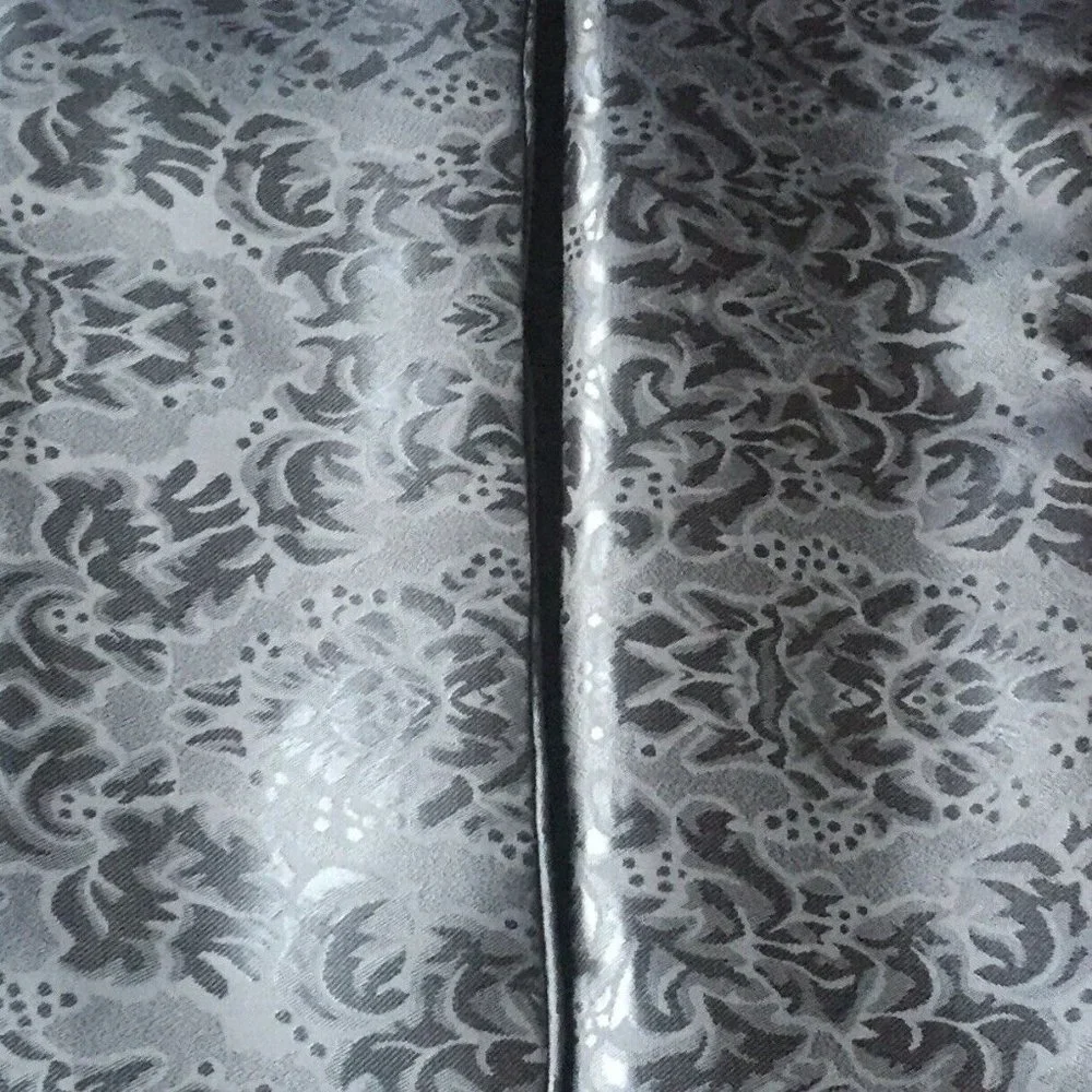 2 Throw Pillow‎ Covers 18” Square Jacquard Solid Grey Gold Black or Brown Zip On